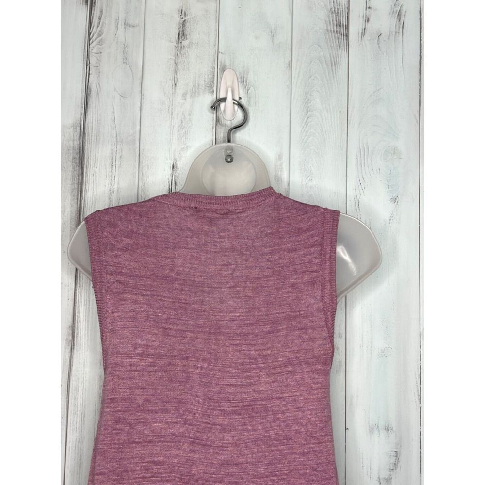 THE LIMITED HEATHERED PURPLE SLEEVELESS V-NECK SOFT LIGHTWEIGHT TUNIC SWEATER XS - Picture 10 of 15